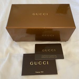 Gucci Sunglasses Box and Authenticity Certificate
